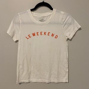 J. Crew Le Weekend White Collectors Tee